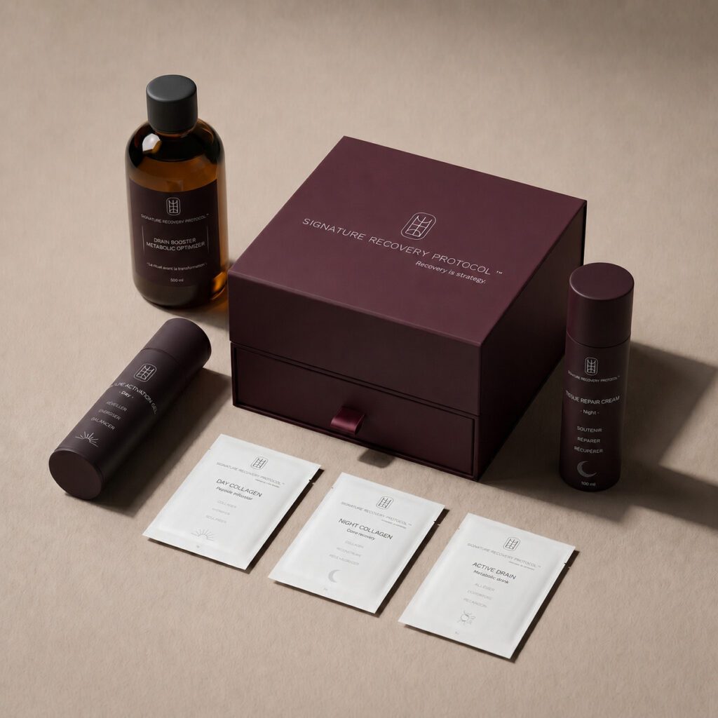 Photo du coffret complet Signature Recovery Protocol METCARE