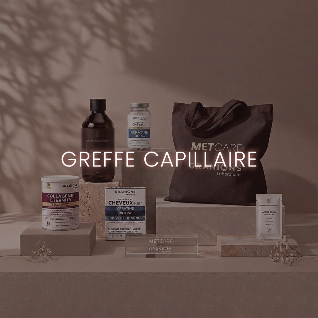 Visuel pack post-opératoire Hair Recovery par METCARE x Granions Laboratoire